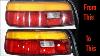 Black Smoked Finish Tail Rear Lights Set For Opel Kadett E 84-91 Also Gsi